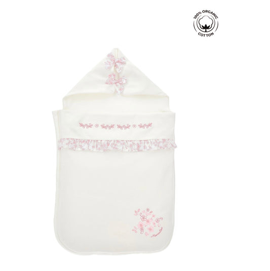 PRE ORDER - Monnalisa pink & white floral sleeping bag