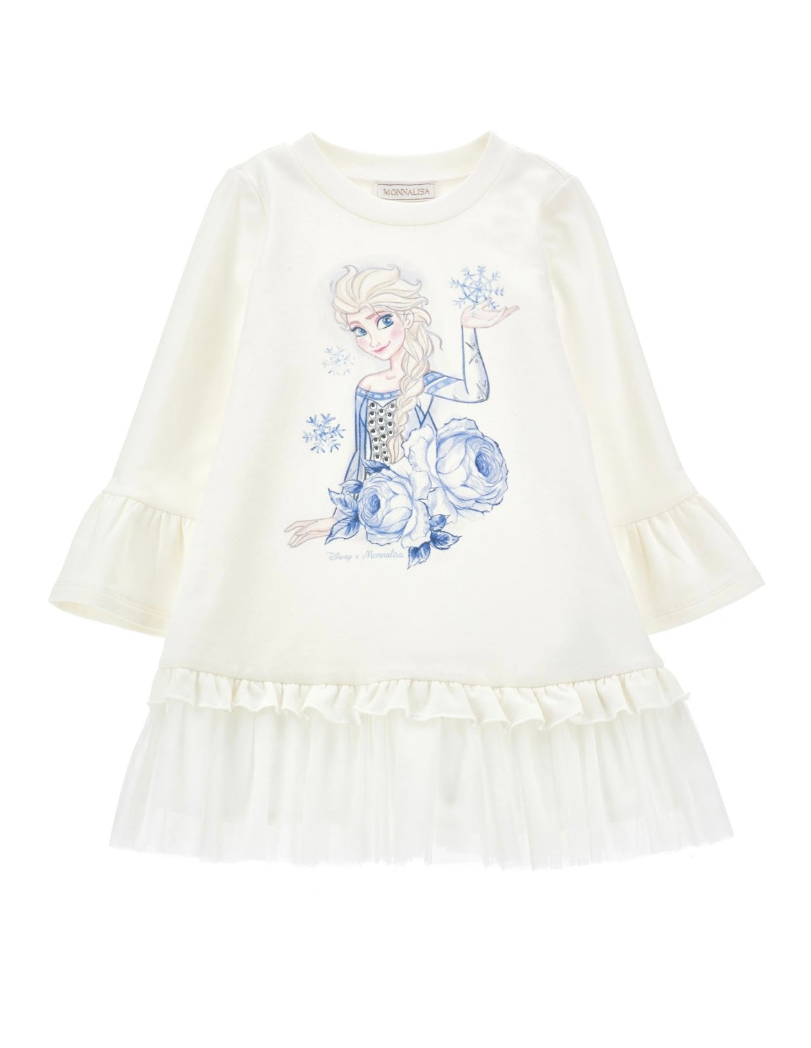 monnalisa Elsa frilled tulle dress