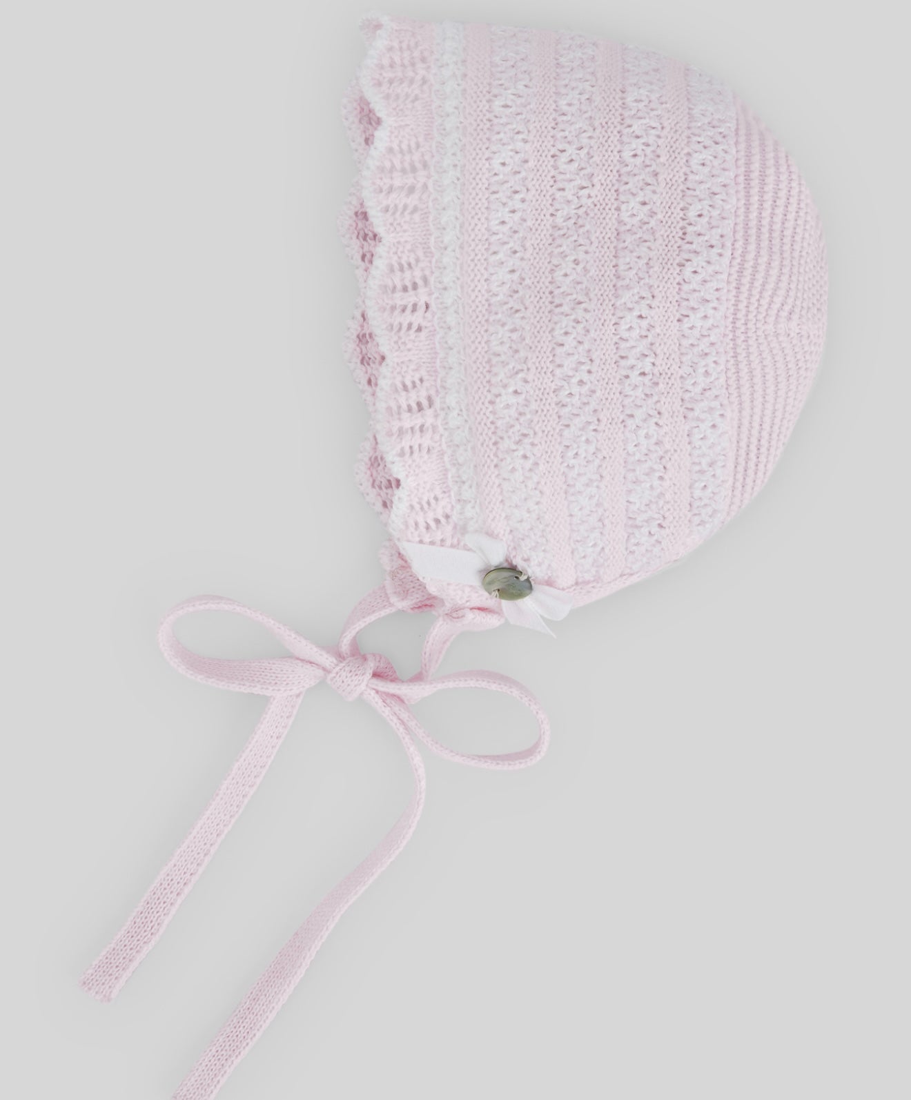PRE ORDER - Paz baby pink scalloped bonnet