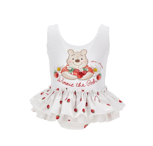 PRE ORDER - monnalisa Winnie the Pooh strawberry swimsuit