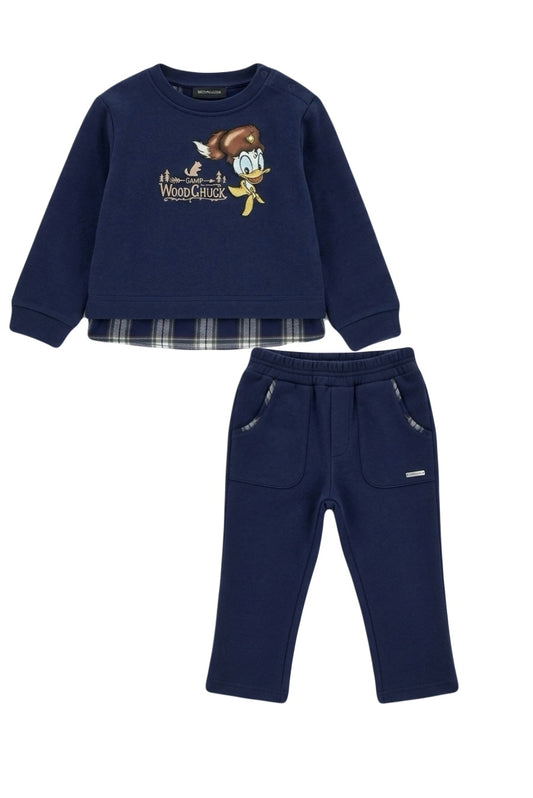 PRE ORDER - monnalisa Donald Duck navy tracksuit set