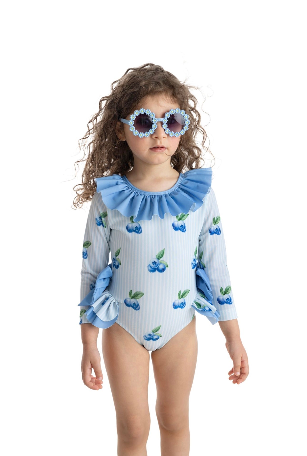 Meia pata girls blueberry ‘Tramonti’ swimming costume