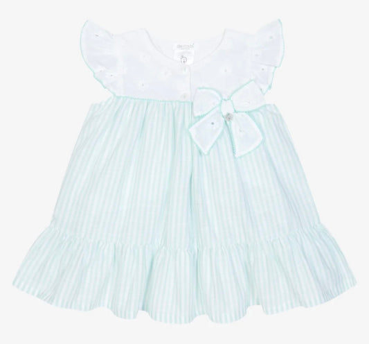Deolinda mint green striped dress