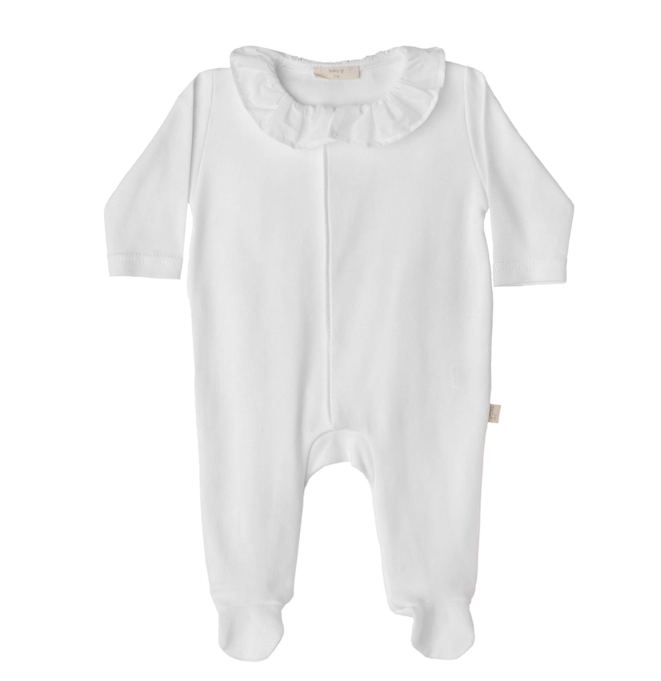 Baby Gi white cotton frilled angel wing babygrow