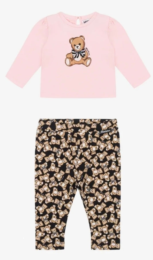 Moschino sugar rose teddy print legging set