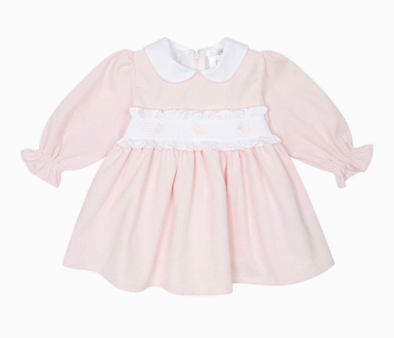 Deolinda pink flower smocked dress
