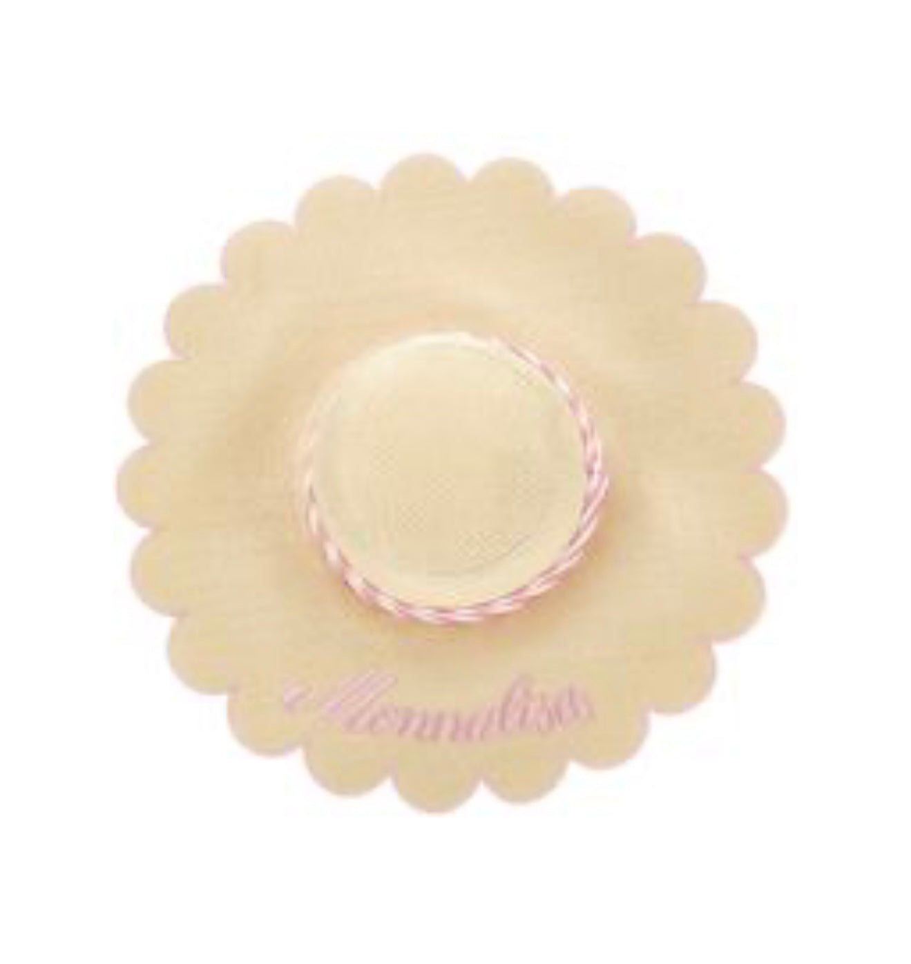 PRE ORDER - monnalisa pink trim sunhat