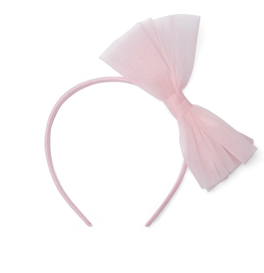 Adee pink tulle bow headband