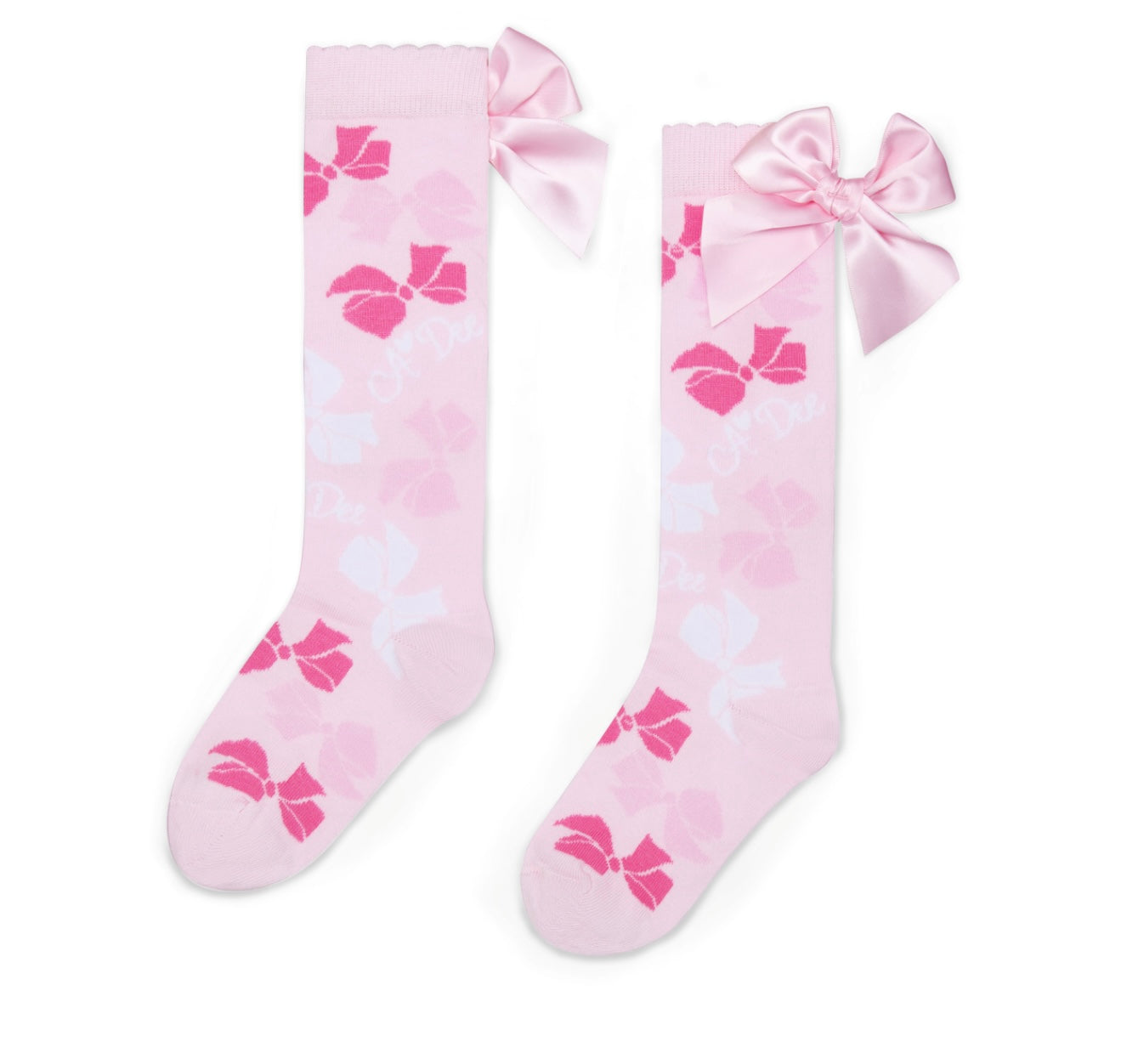 Adee ‘Ramona’ bow print knee high socks