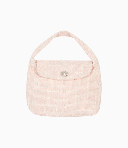 PRE ORDER - chic by Deolinda pink tweed bag