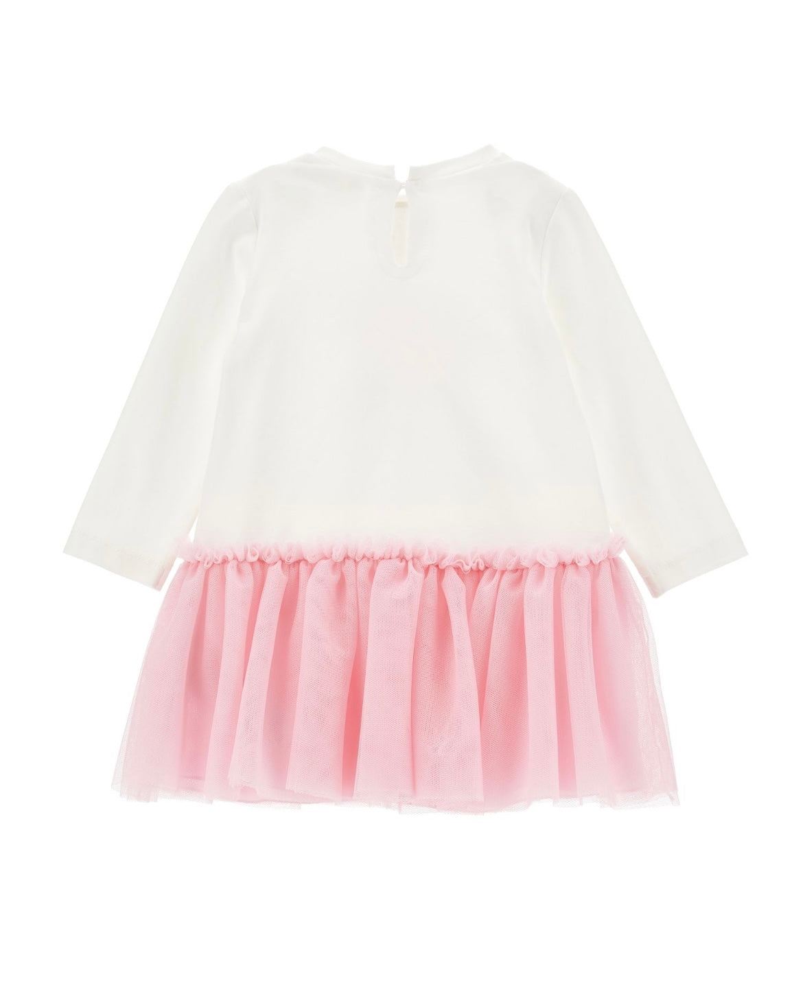 monnalisa pink & white tulle jumper dress