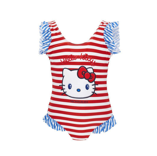 PRE ORDER - monnalisa hello kitty frilled swimsuit