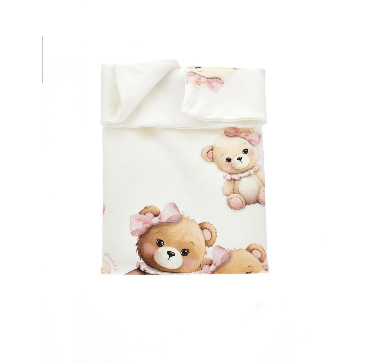 monnalisa Teddy print blanket - pink