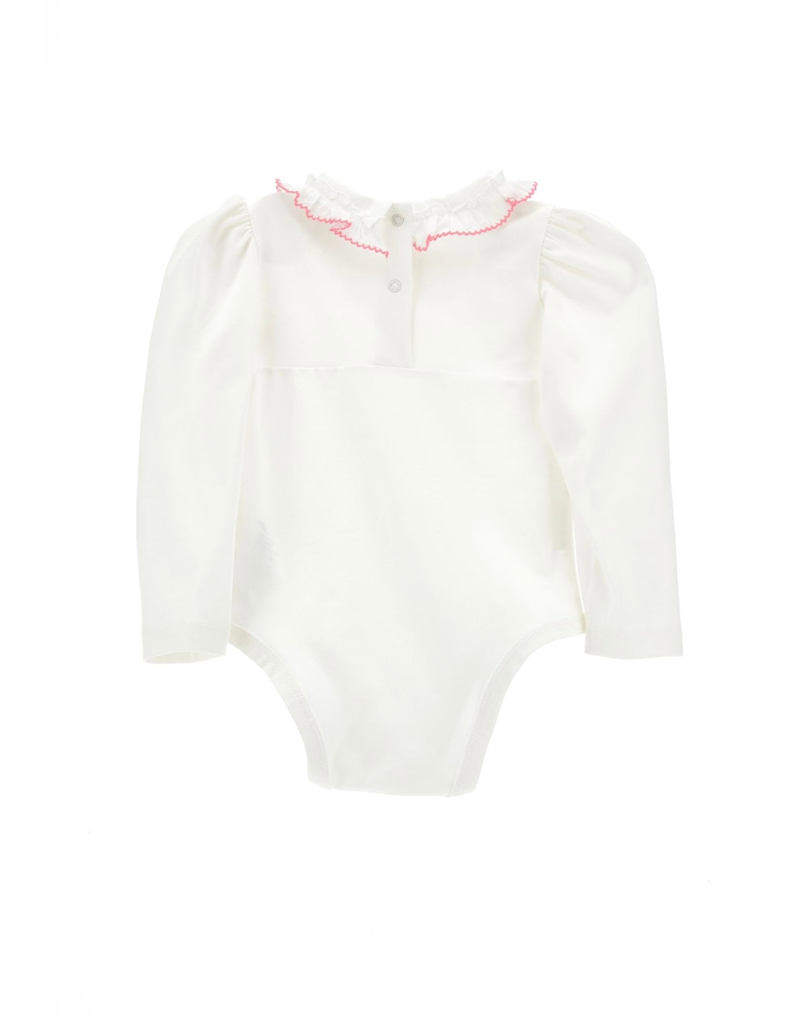 monnalisa white & pink jersey body