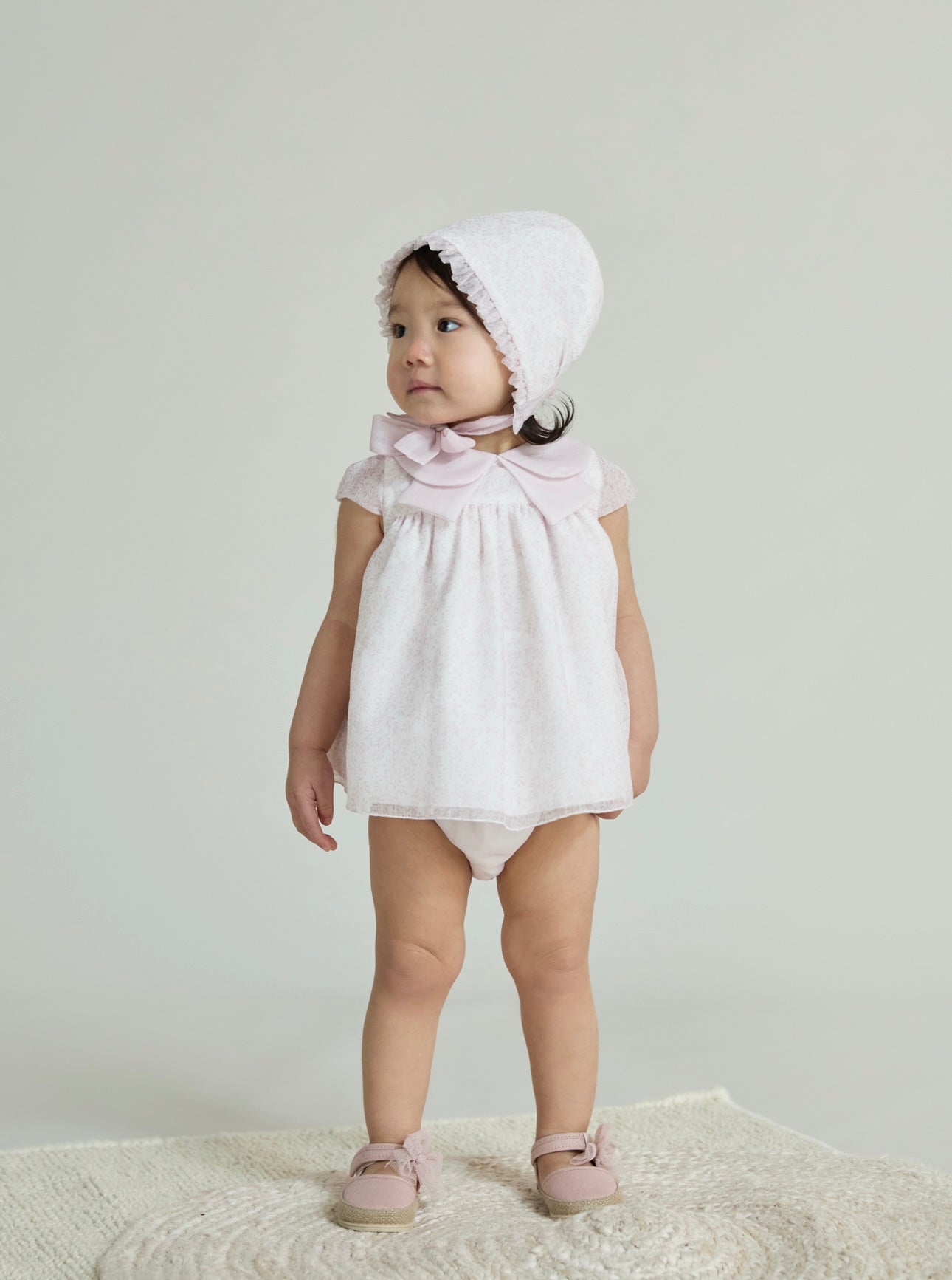 Martin Aranda pink & white floral dress and pant set