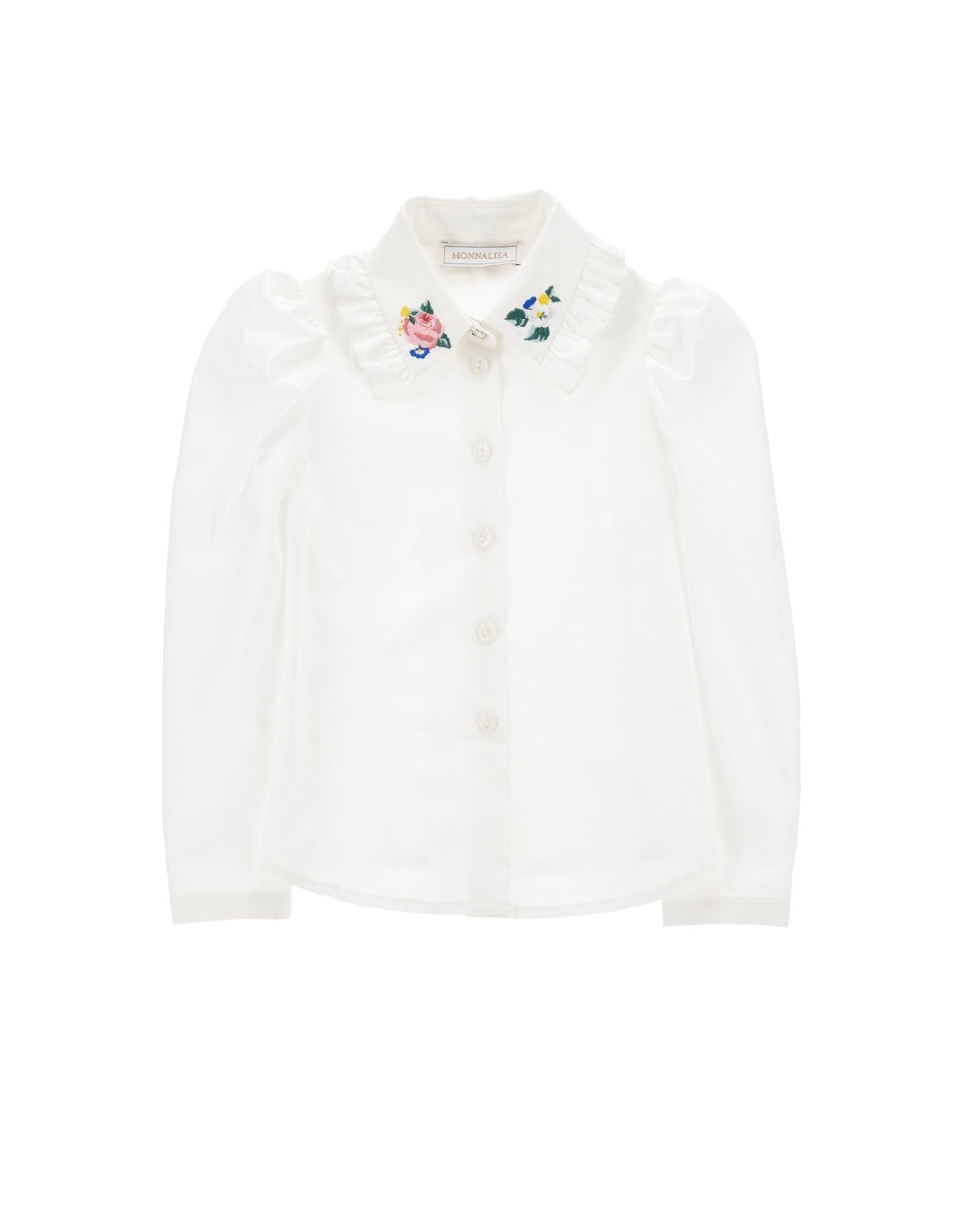 Monnalisa white rose blouse