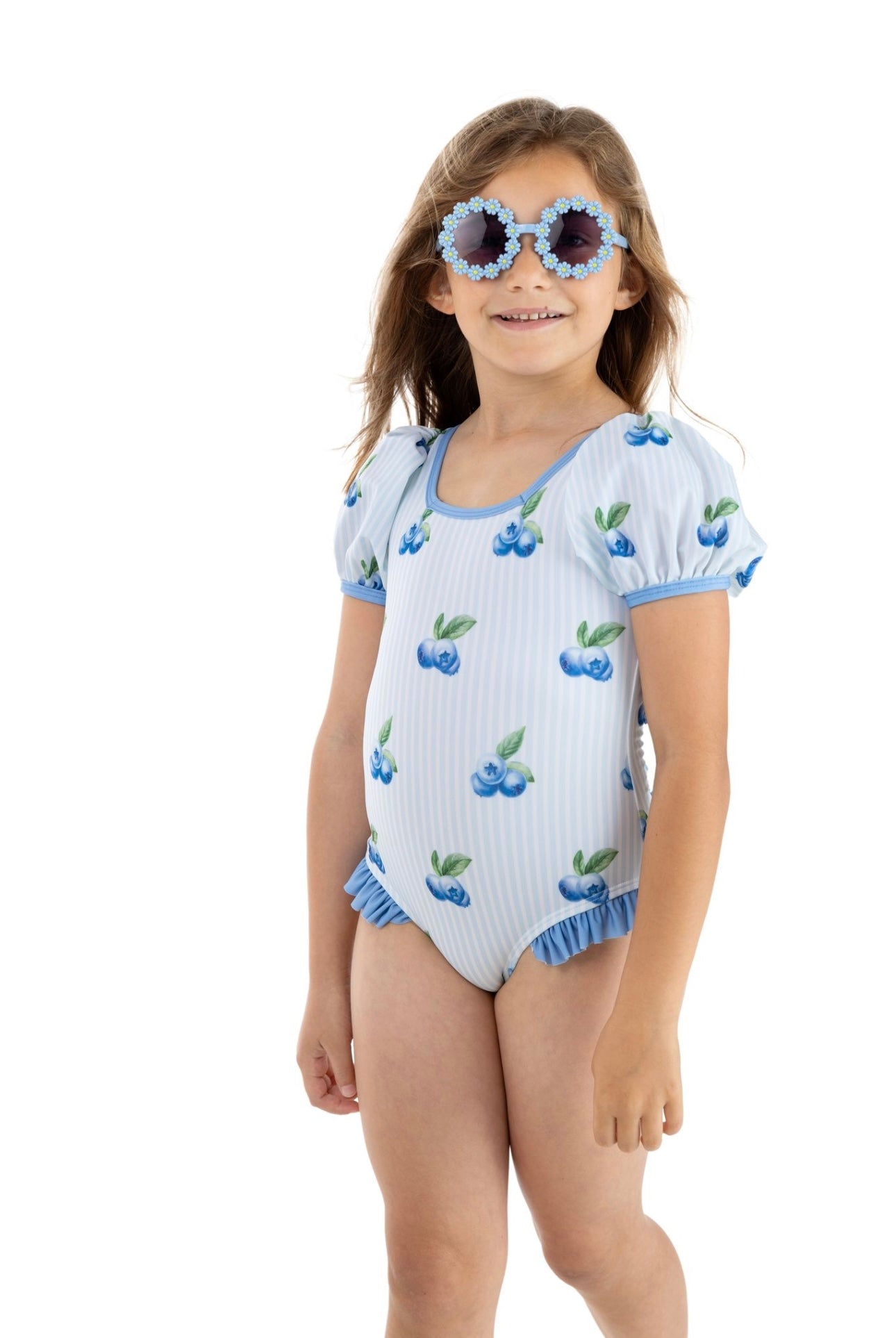 Meia pata girls blueberry’s ‘Atrani’ swimming costume