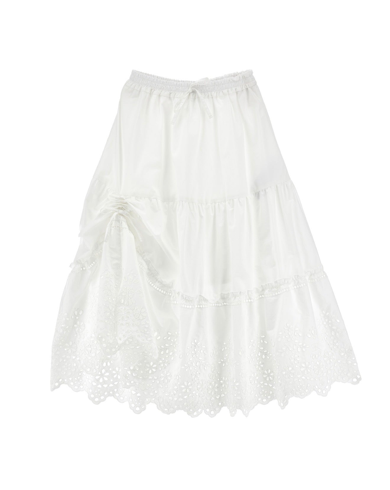 Ermanno Scervino white broderie anglaise maxi skirt