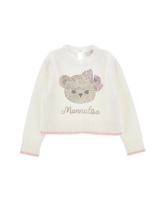 monnalisa cream teddy jumper