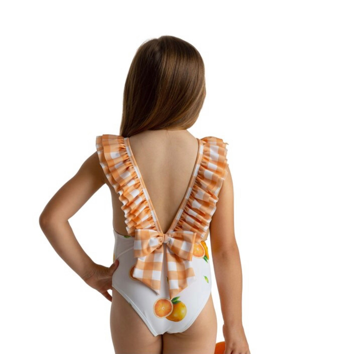 Meia Pata tulum oranges print swimsuit