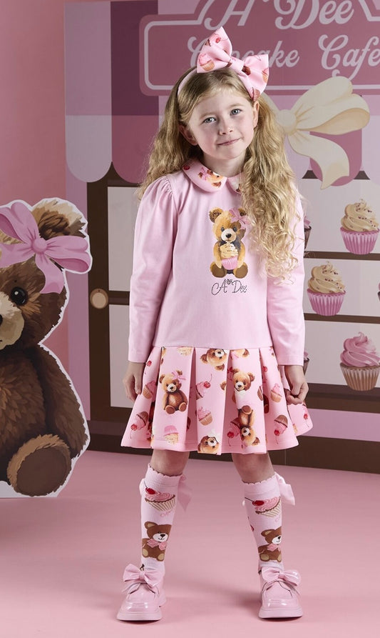 Adee ‘Teddy bear bakery’ bear print dress