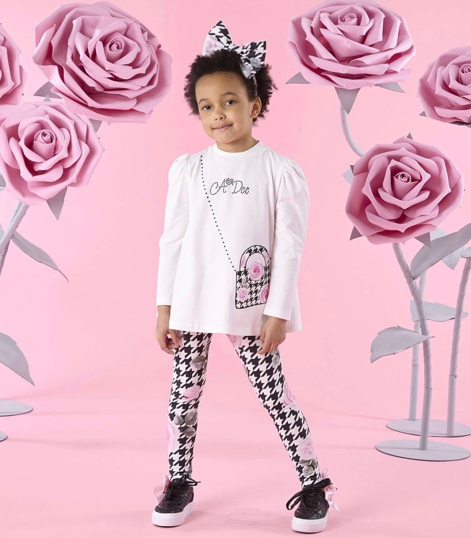 PRE ORDER - Adee Arabella houndstooth print legging set