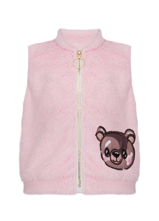 PRE ORDER - Daga ‘chocolate Teddy’ pink body warmer