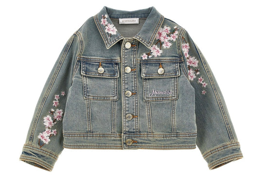 PRE ORDER - Monnalisa Bambi floral denim jacket