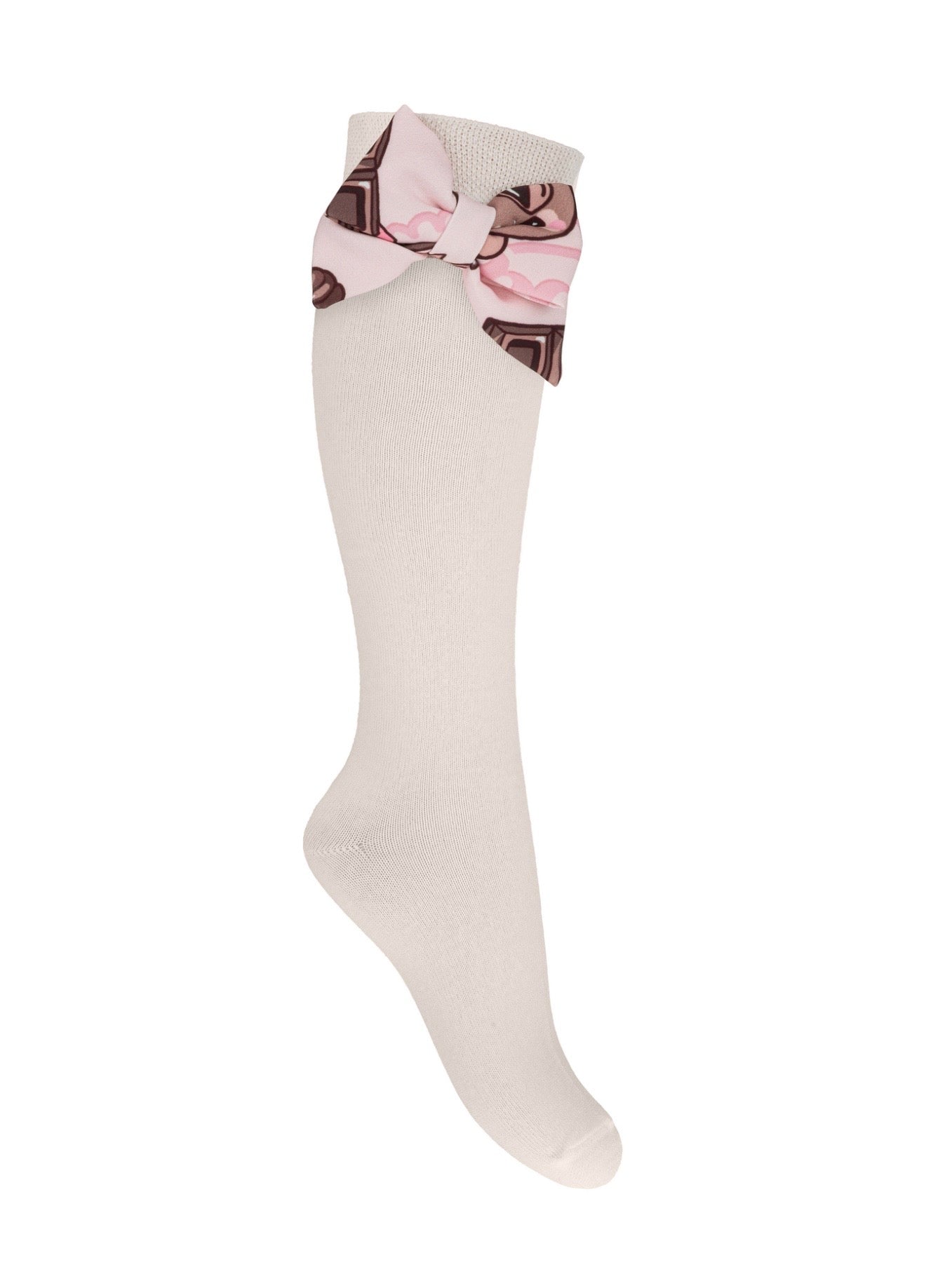 PRE ORDER - Daga ‘Chocolate Teddy’ knee high socks