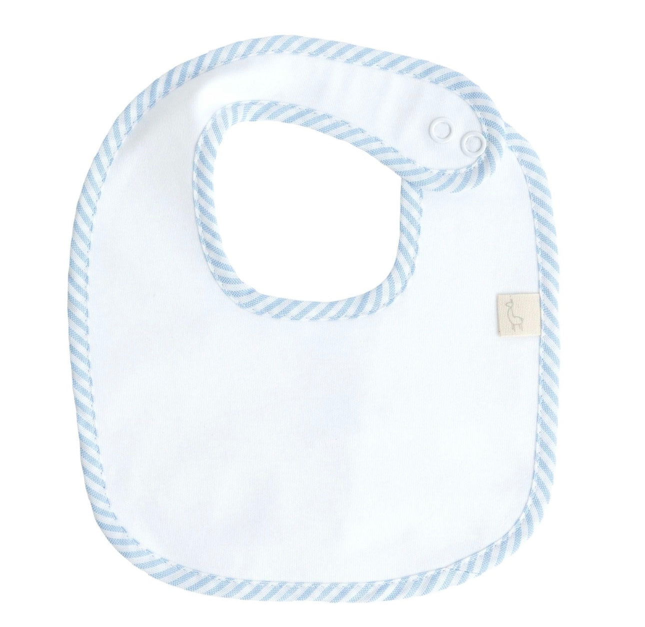 Baby Gi blue & white striped cotton bib