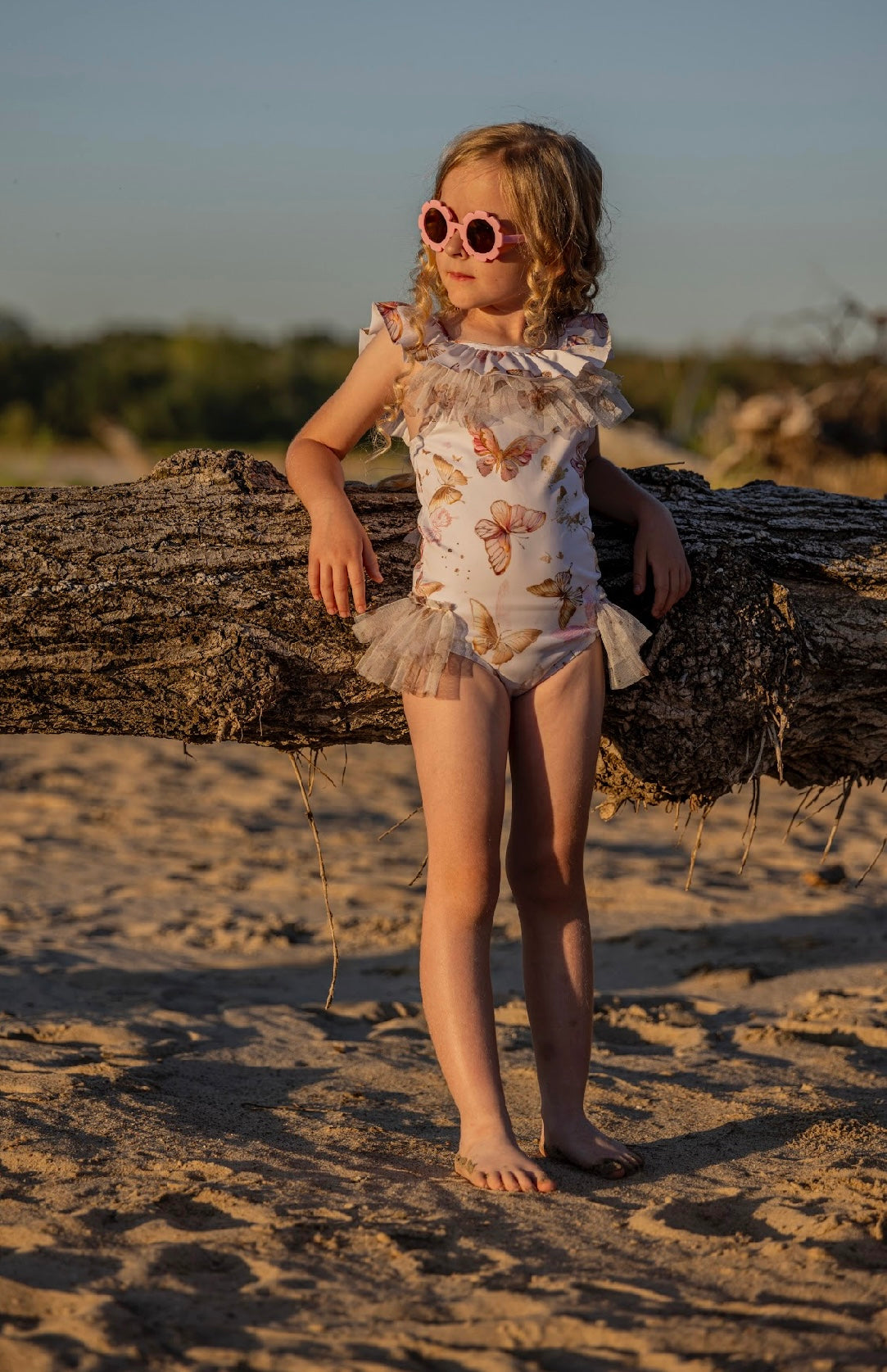 PRE ORDER - Daga twinkle flight butterfly tulle frilled swimsuit