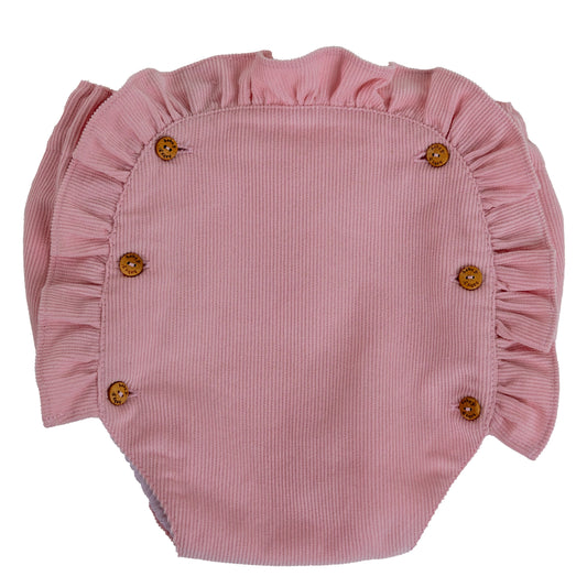 Baby gi pink corduroy frilled bloomers