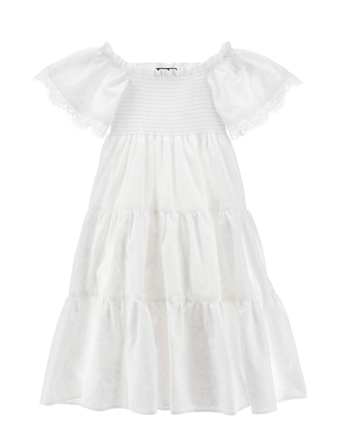 Ermanno Scervino white lace smock summer dress