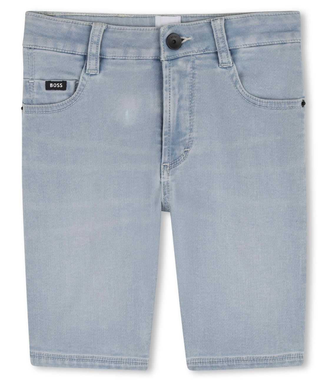 Boss light wash denim shorts