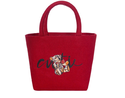 Balloon chic red teddy bear bag