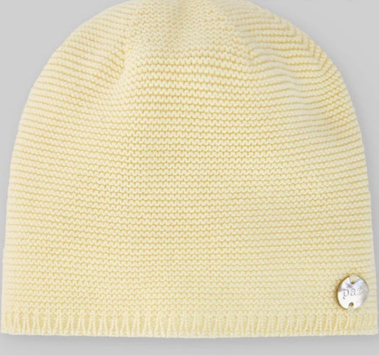 Paz yellow  knit hat