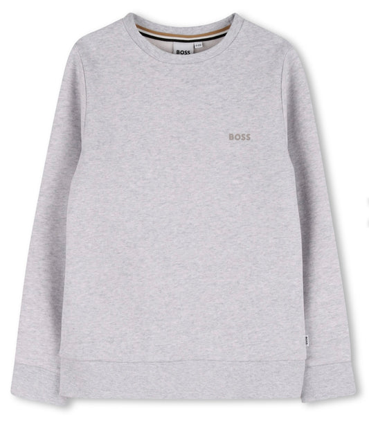 Boss light grey logo sweatshirt