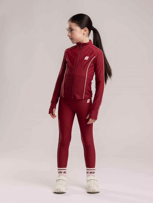 Bonini revive burgundy zip up and legging set