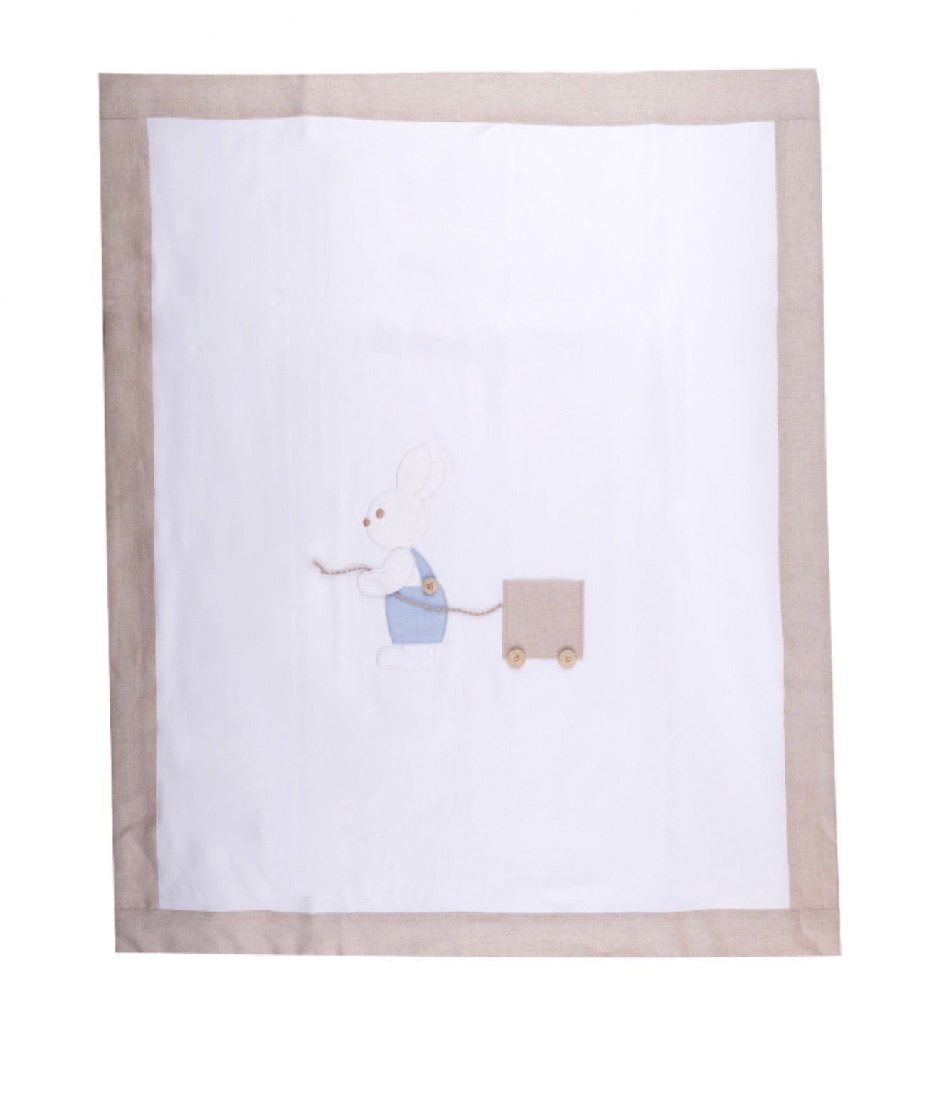 Bimbalo beige & white bunny blanket