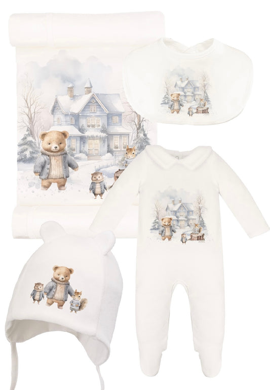 Jamiks baby boys ‘Homero’ babygrow 4 piece set
