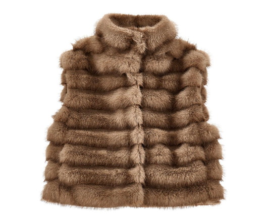 PRE ORDER - Monnalisa brown faux fur Gillette