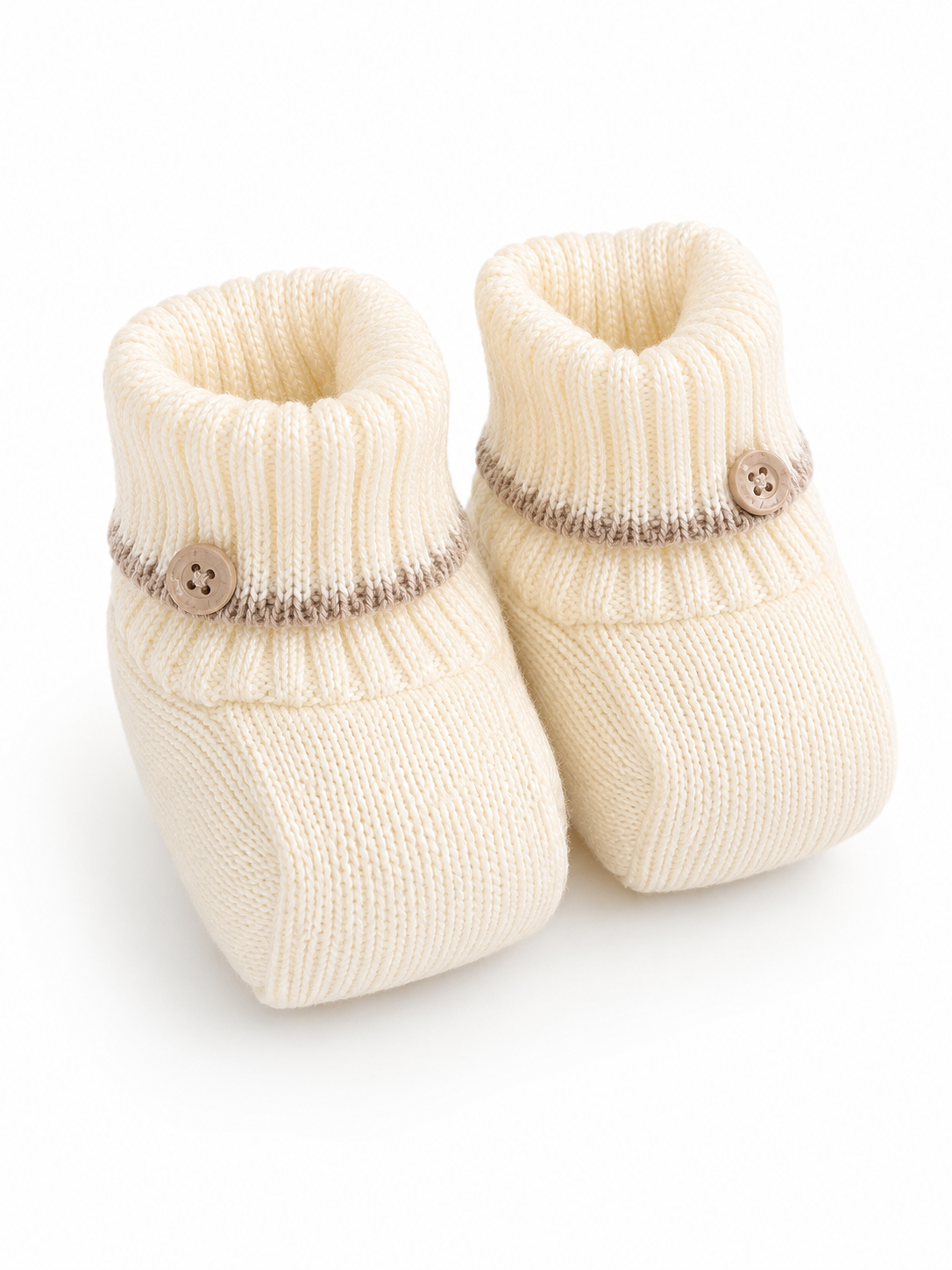 Bimbalo cream teddy knitted bootie