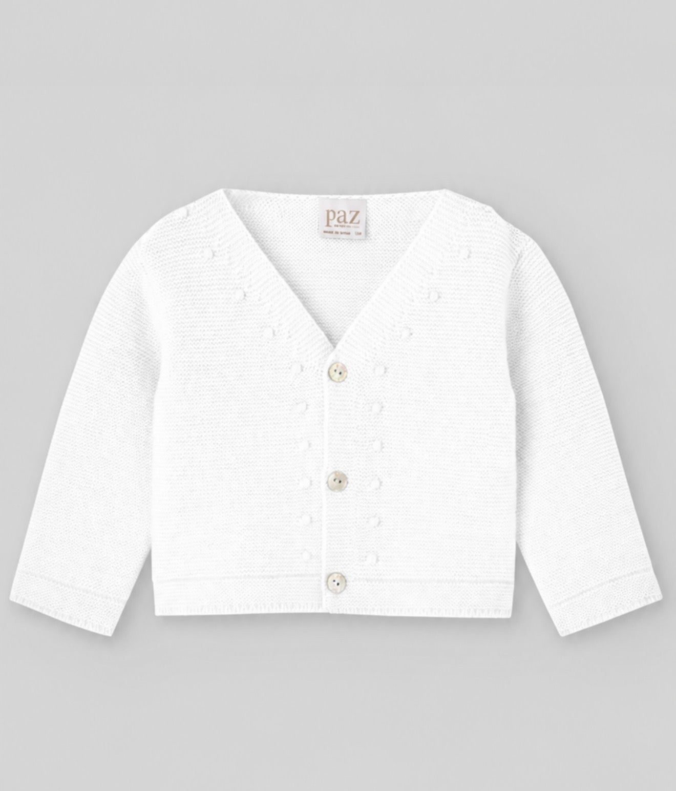 Paz Rodriguez ivory v neck cardigan