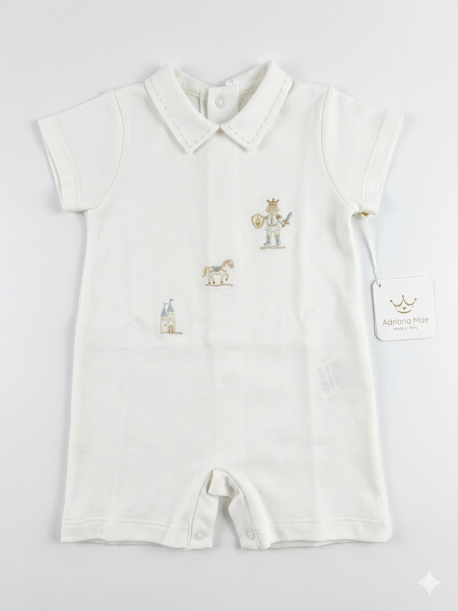 Adriana Mae royal dreams embroidered romper