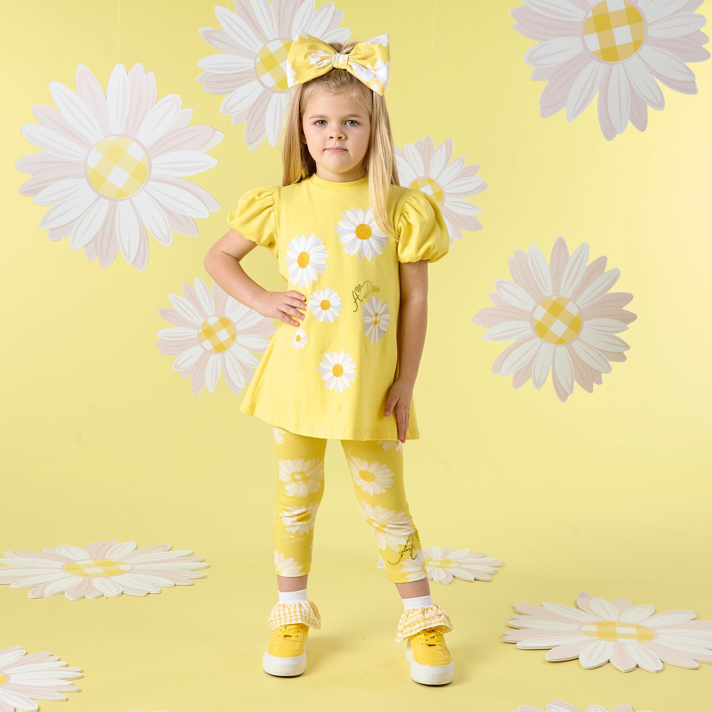 Adee yellow daisy dreamer legging set
