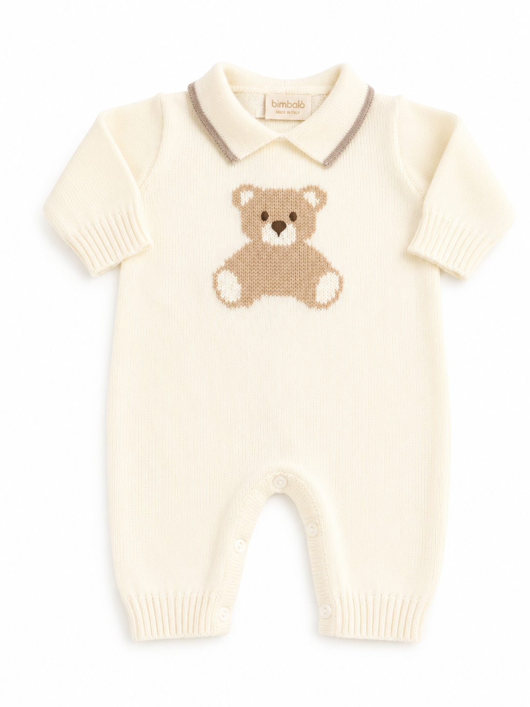 Bimbalo cream teddy knitted babygrow