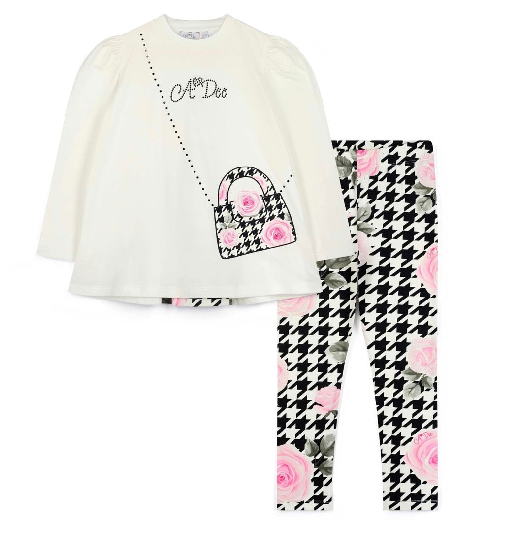 PRE ORDER - Adee Arabella houndstooth print legging set