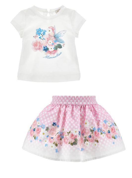 PRE ORDER - monnalisa floral fairy skirt set