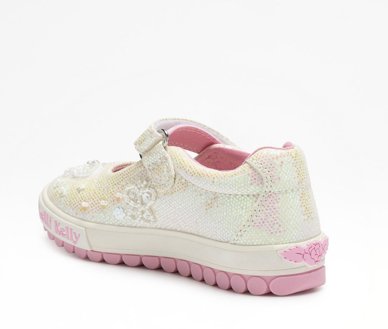 Lelli Kelly white ‘Emerald’ beaded Mary Jane