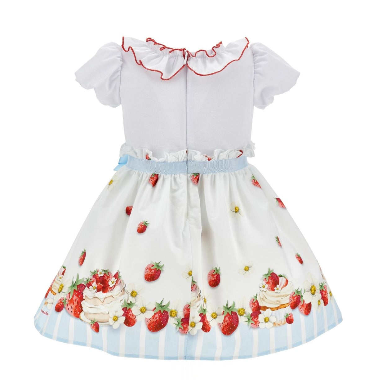 PRE ORDER - monnalisa strawberry frilled dress